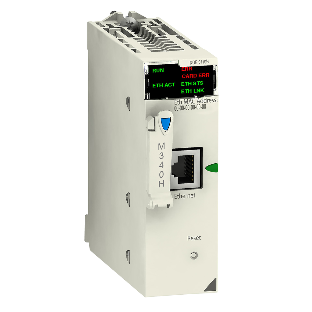 Ethernet TCP/IP network module, Modicon M340 automation platform, transparent ready class C30 server