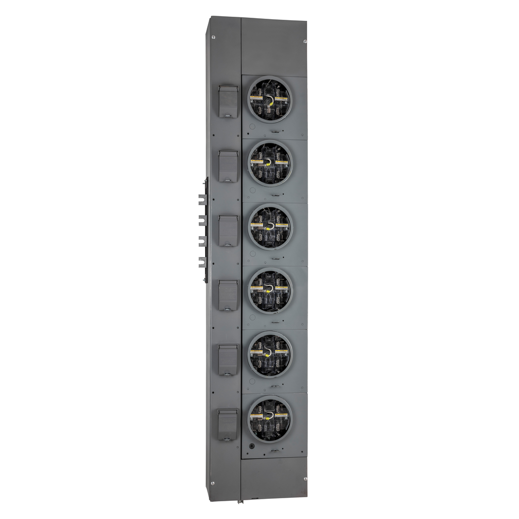 Branch unit, EZ Meter-Pak, 125A, 5 sockets, 120/240VAC, lever bypass ...