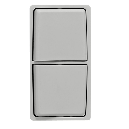 RENU Combination Switch Color Change Faceplate, Pebble Grey Leviton Renu Color Change Kit RK634-PG for Renu Combination Switches, in Pebble Grey