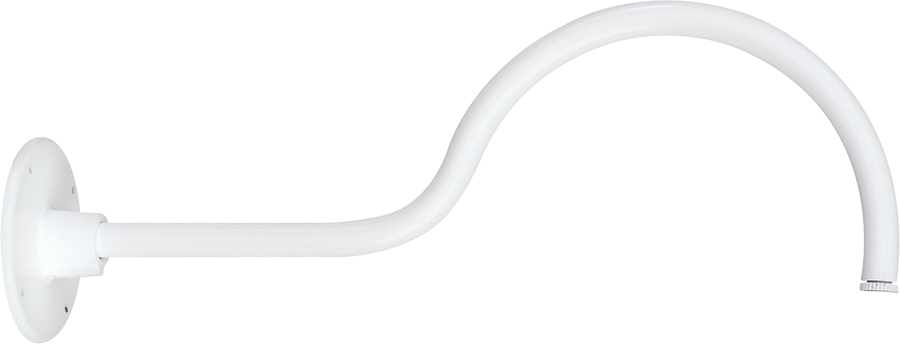 Decorative, Gooseneck Style1 24 Inches From wall 1/2 inch NPS Threads white