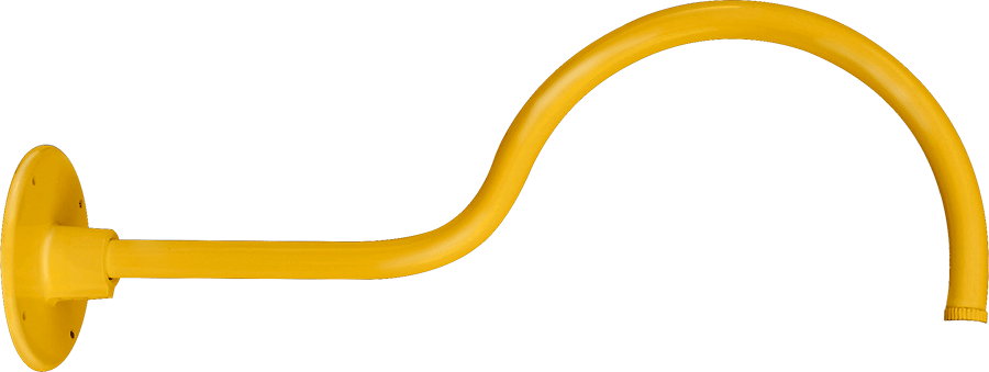 Decorative, Gooseneck Style1 24 Inches From wall 1/2 inch NPS Thread Yellow