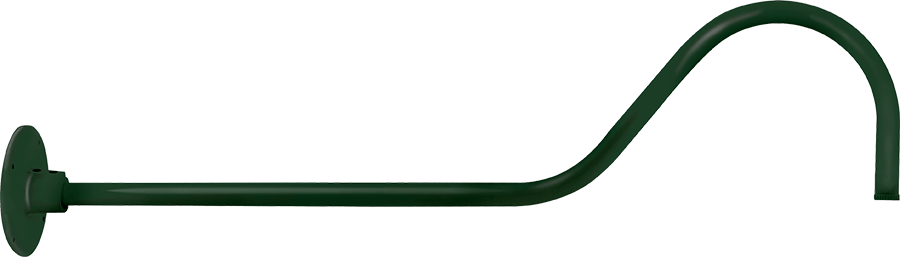 Decorative, Gooseneck Style2 35 Inches From wall 1/2 inch NPS Thread Green