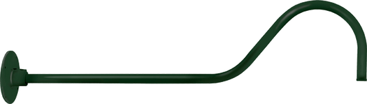 Decorative, Gooseneck Style2 35 Inches From wall 1/2 inch NPS Thread Green