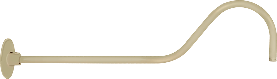 Decorative, Gooseneck Style2 35 Inches From wall 1/2 inch NPS Thread Ivory