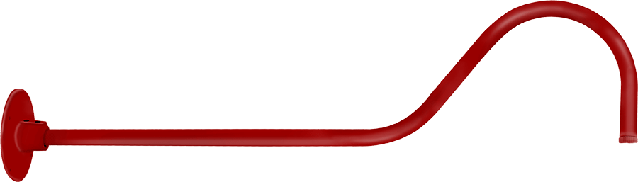 Decorative, Gooseneck Style2 35 Inches From wall 1/2 inch NPS Thread Red