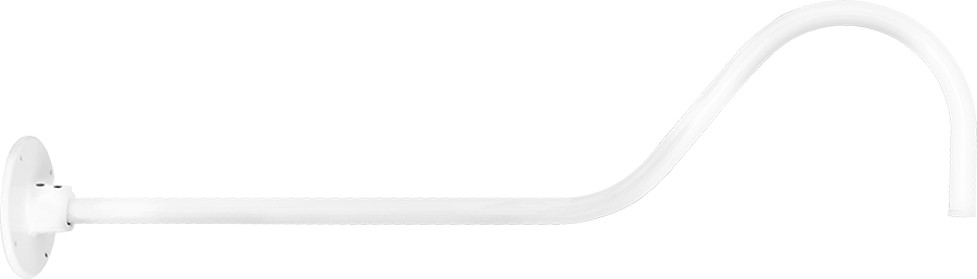 Decorative, Gooseneck Style2 35 Inches From wall 1/2 inch NPS Thread white