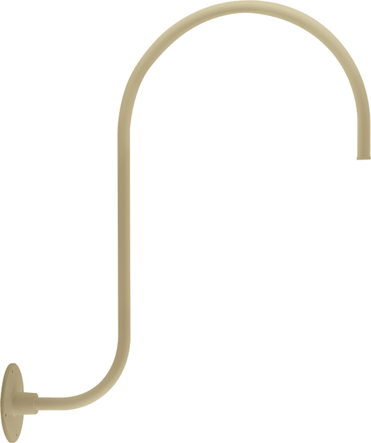 Decorative, Gooseneck, style3, Ivory upcurve, 30 Inches High 25 Inches from wall, 1/2 inch NPS