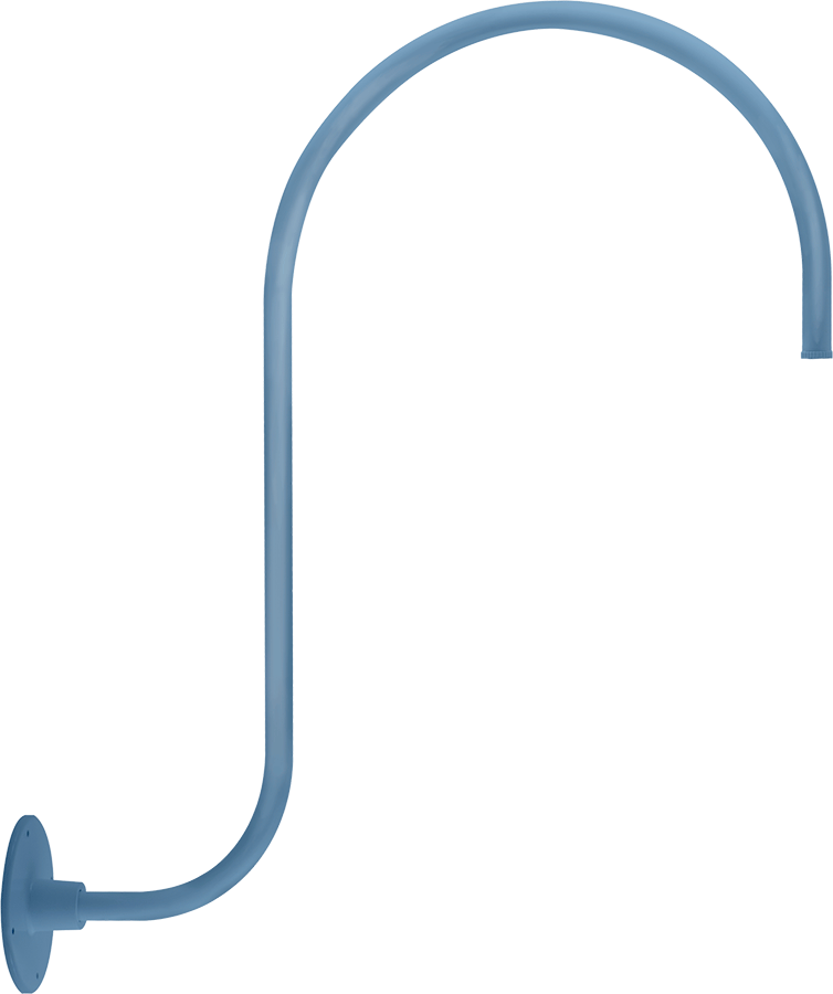 Decorative, Gooseneck, style3, Light blue upcurve, 30 Inches High, 25 Inches from wall, 1/2 inch NPS