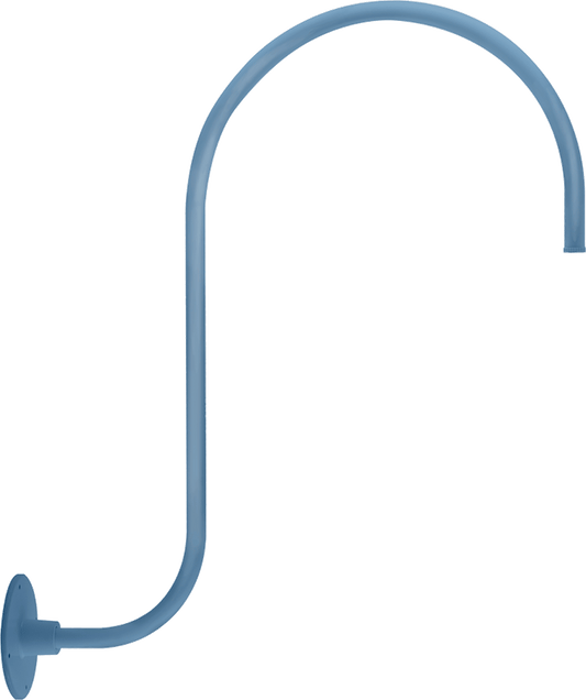 Decorative, Gooseneck, style3, Light blue upcurve, 30 Inches High, 25 Inches from wall, 1/2 inch NPS