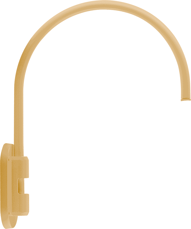 Decorative, Gooseneck Style4 wall 20 Inches High 19 Inches From wall 1/2 inch NPS Ivory