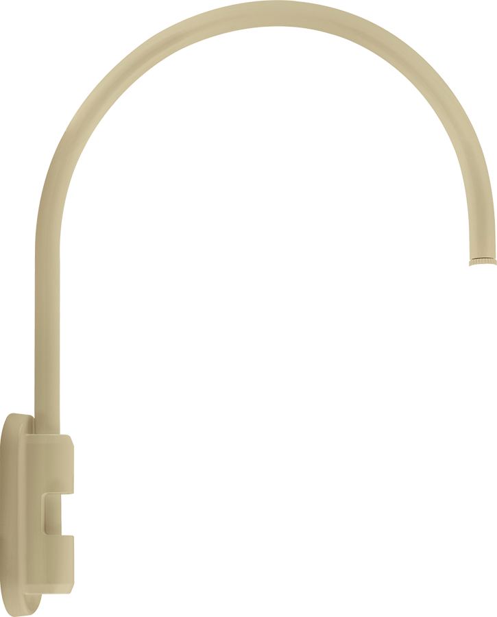 Decorative, Gooseneck Style5 Pole 20 Inches High 19 Inches From Pole 1/2 inch NPS Ivory