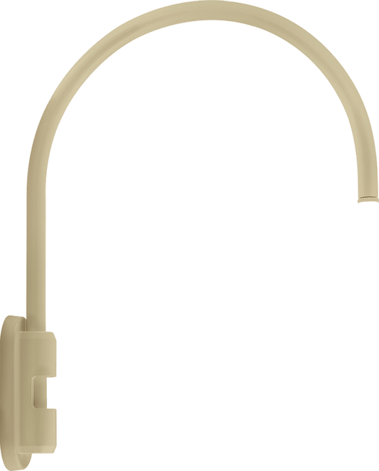 Decorative, Gooseneck Style5 Pole 20 Inches High 19 Inches From Pole 1/2 inch NPS Ivory