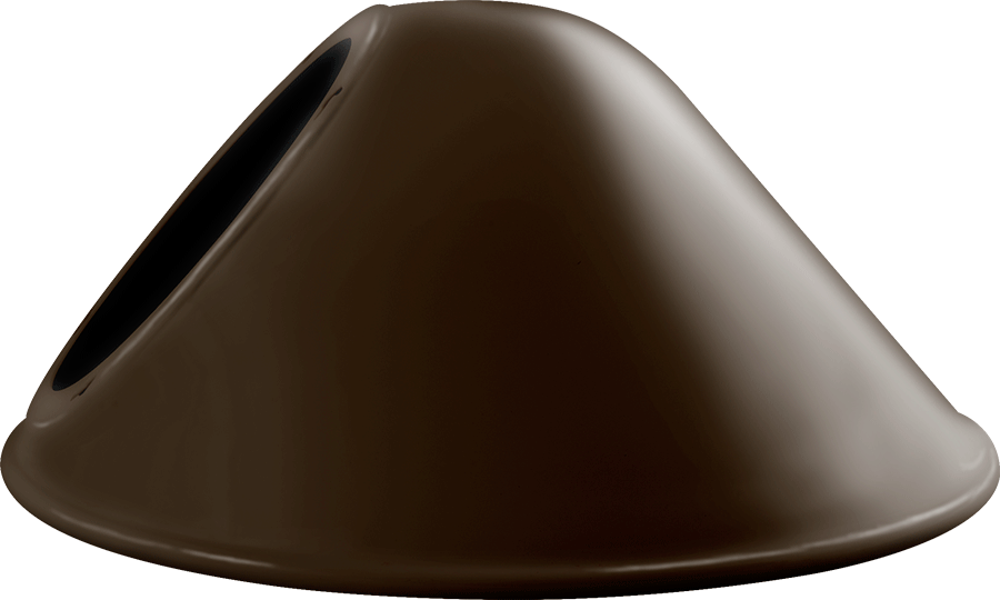 Decorative, Angled Cone shade, 11 Inches For Gnled Gooseneck Brown