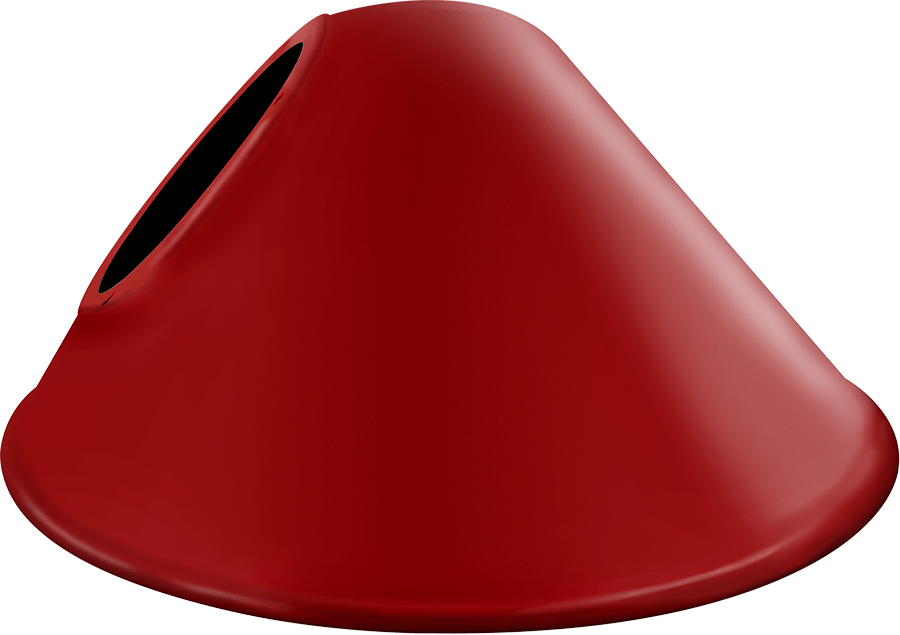 Decorative, Angled Cone shade, For Gnled Gooseneck Red