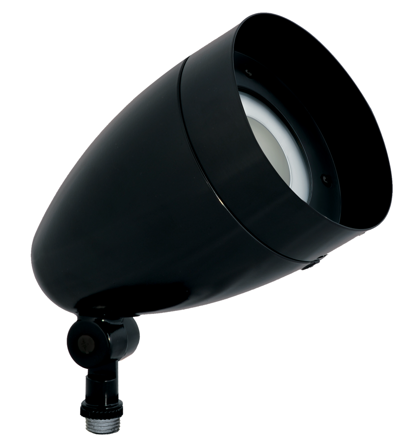 Landscape, 724 lumens, HBLED, withhood and lens 13W, 5000K, DC, black