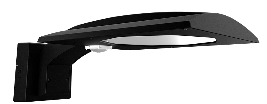 Area Lights, 9066 lumens, IVAT5S, type V square, 67W,  wall mount, 70CRI 5000K, black, 347-480V, 0-10V dimming, 20 feet lens wattstopper sensor