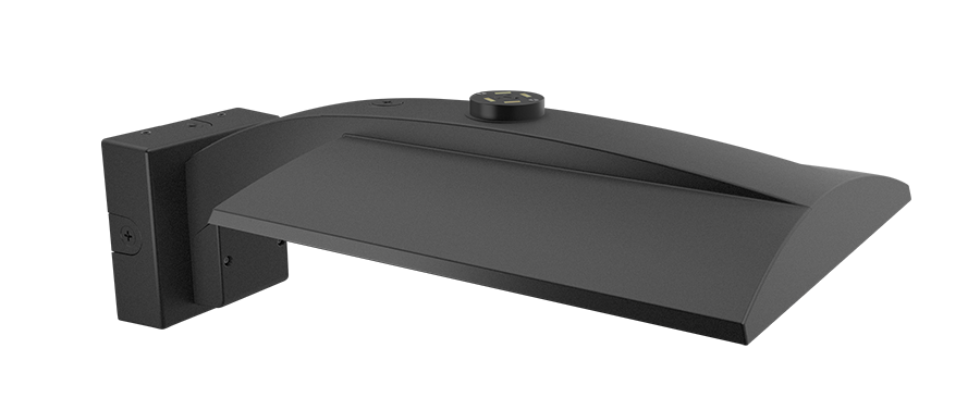 Area Lights, 8434 lumens, IVAT5S, type V square, 67W,  wall mount, 70CRI 5000K, bronze, 120-277V, 0-10V dimming, 20 feet lens wattstopper sensor