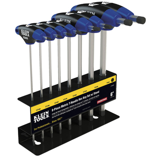 Hex Key Set, Metric, Journeyman™ T-Handle, 9-Inch with Stand, 8-Piece