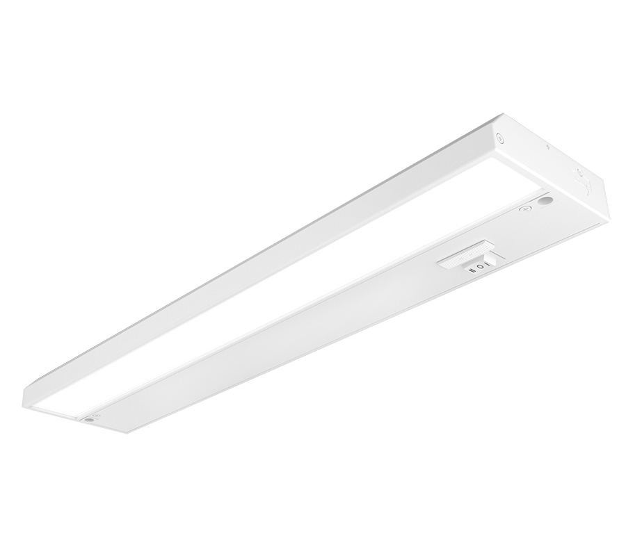 Undercabinet, 653/733/723 lumens, KNOOK, field adjustable, 16 inches, 9W 2700/3000/3500K, 120V, white