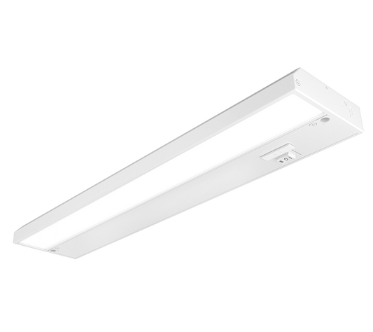 Undercabinet, 653/733/723 lumens, KNOOK, field adjustable, 16 inches, 9W 2700/3000/3500K, 120V, white