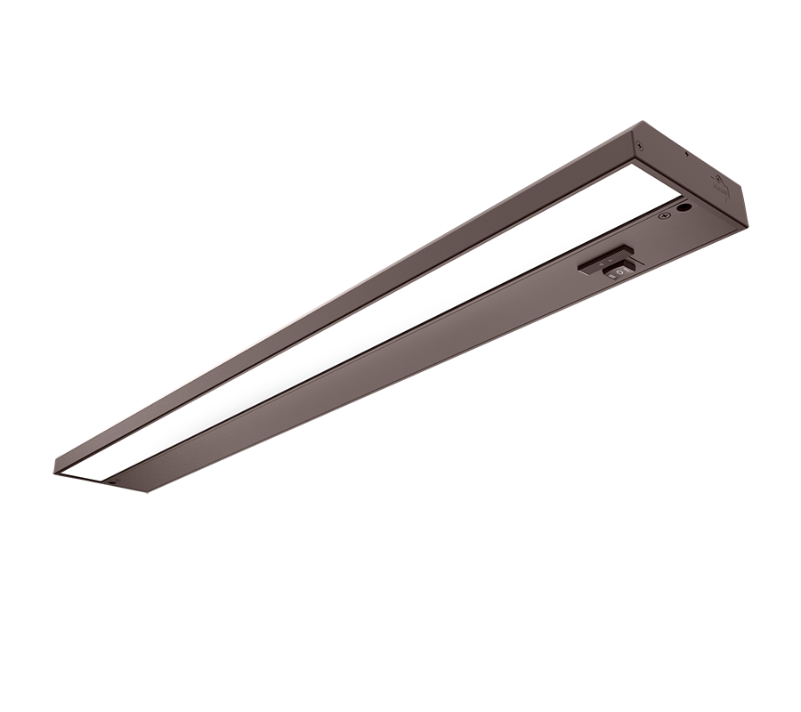 Undercabinet, 1019/1018/1038 lumens, KNOOK, field adjustable, 24 inches, 13W, 2700/3000/3500K, 120V, Brown