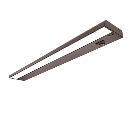 Undercabinet, 1019/1018/1038 lumens, KNOOK, field adjustable, 24 inches, 13W, 2700/3000/3500K, 120V, Brown