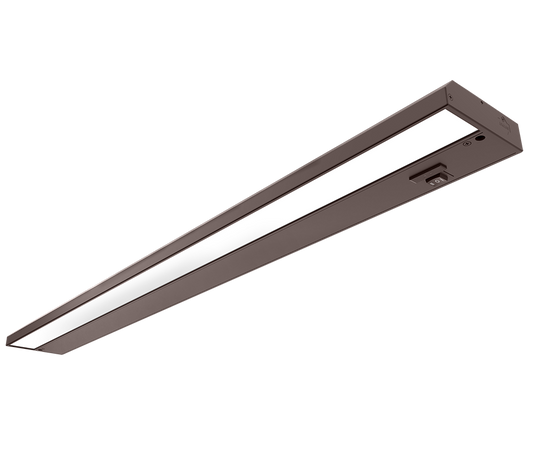 Undercabinet, 1265/1409/1398 lumens, KNOOK, field adjustable, 32 inches, 16W, 2700/3000/3500K, 120-277V Brown