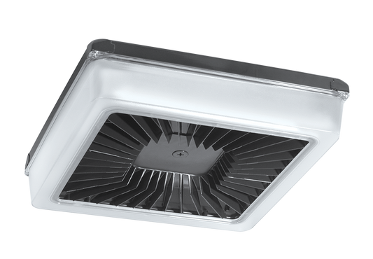 Garage Lights, 9217 Lumens, PORTO XL, 18 inches, 70W, 5000K LED, 480V, with polycarbonate lens, bronze
