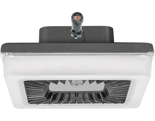 Garage Lights, 9161 Lumens, PORTO XL, 18 inches, 70W, 5000K LED, 120V, swivel photocell polycarbonate lens, bronze
