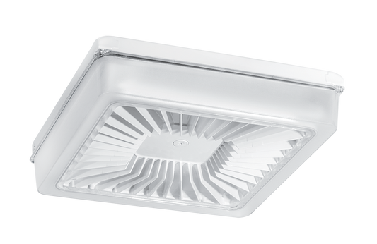 Garage Lights, 9217 Lumens, PORTO XL, 18 inches, 70W, 5000K LED, 480V, with polycarbonate lens, white