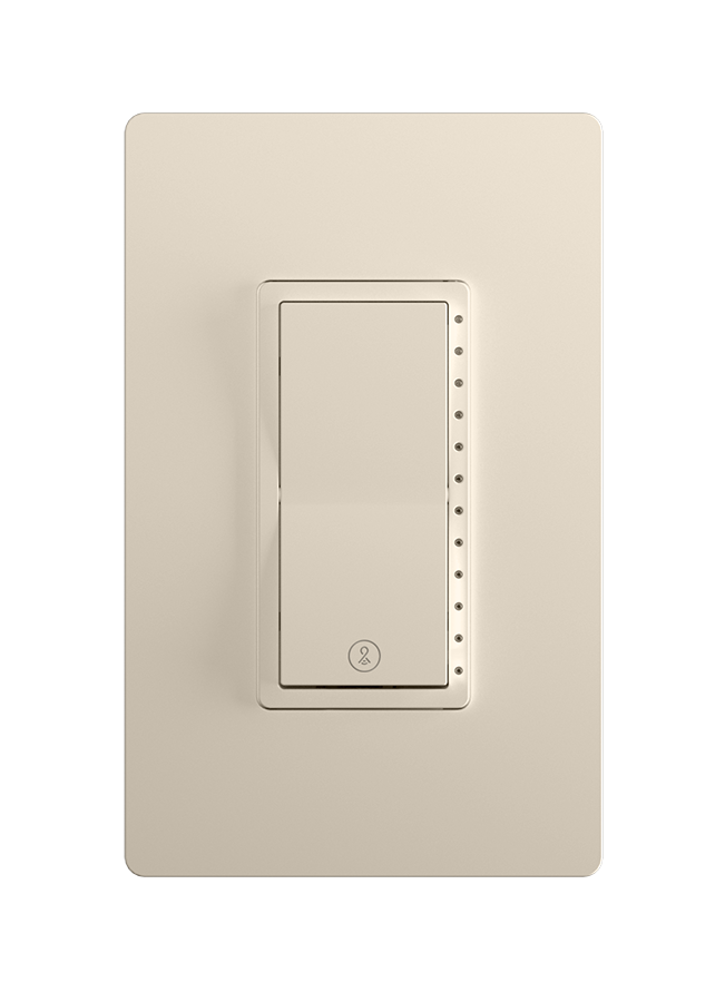 Lightcloud, LC hub gateway, wall mounted, dimmer, almond