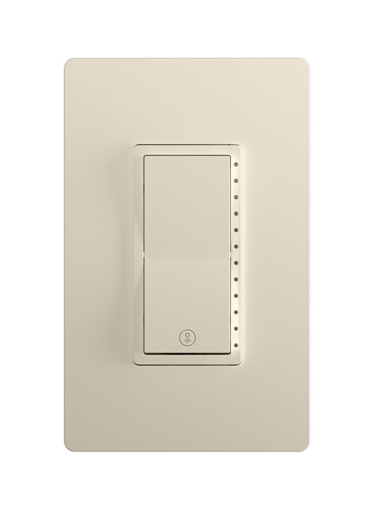 Lightcloud, LC hub gateway, wall mounted, dimmer, almond