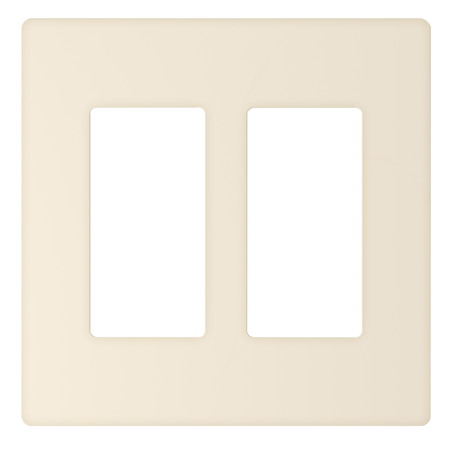 Lightcloud, Double gang face plate, screwless , light almond