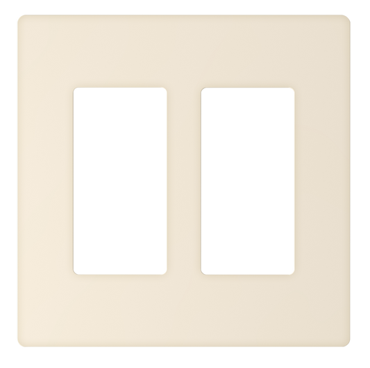 Lightcloud, Double gang face plate, screwless , light almond