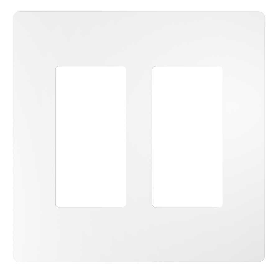 Lightcloud, LC double gang faceplate, white