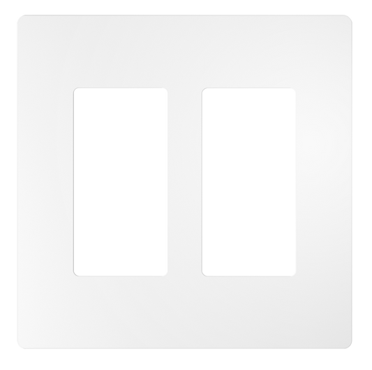 Lightcloud, LC double gang faceplate, white
