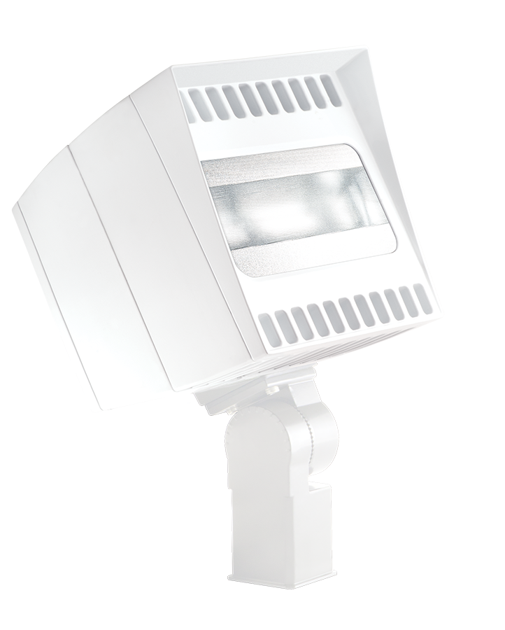 Floodlights, 9784 Lumens, CANVAS, 78W, slipfitter mount, 5000K, 120V swivel photocell, white