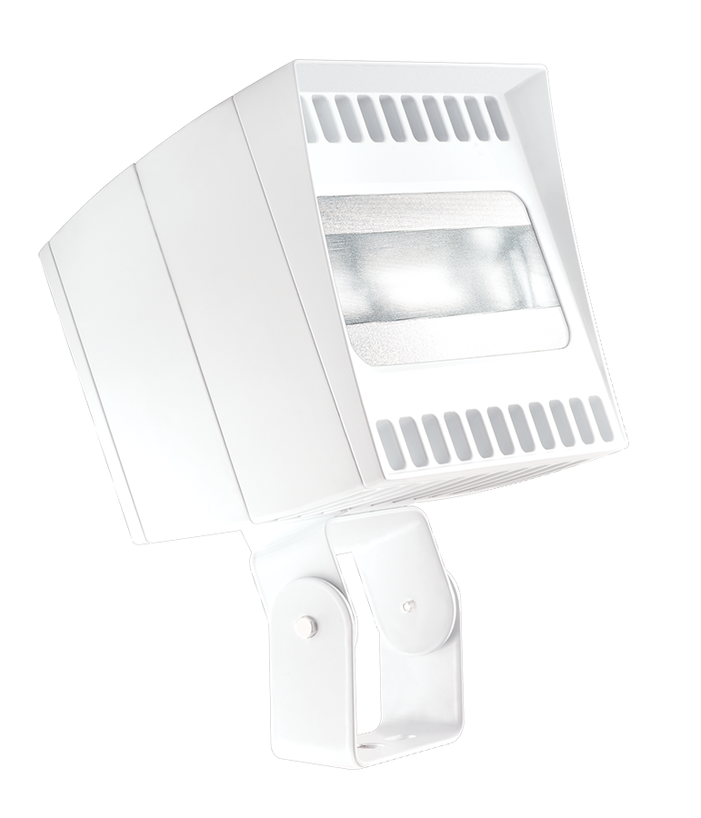 Floodlights, 9784 Lumens, CANVAS, 78W, trunnion mount, 5000K, 120V swivel photocell, white
