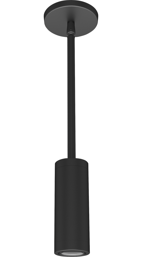 Cylinders, 740 lumens, CDLED, 10W, 2 Inches, with pendant stem, 90CRI, 3500K, matte black