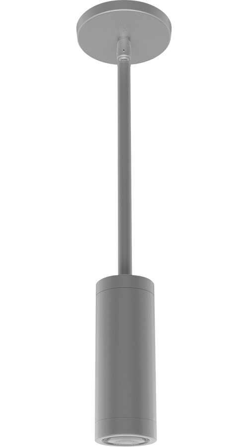 Cylinders, 740 lumens, CDLED, 10W, 2 Inches, with pendant stem, 90CRI, 3500K, matte silver
