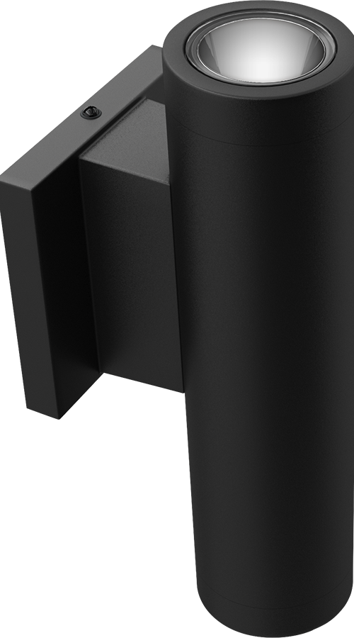 Cylinders, 740 lumens, CDLED, 10W, 2 Inches, wall Indirect (uplight) only, 90CRI, 3500K, matte black