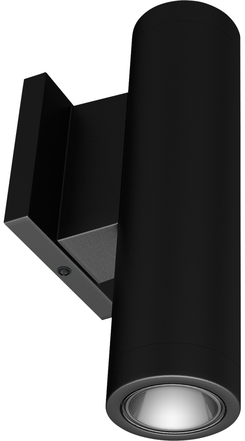 Cylinders, 754.9 lumens, CDLED, 10W, 2 Inches, wall direct(downlight) only, 90CRI, 4000K, matte black