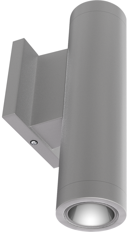 Cylinders, 756 lumens, CDLED, 10W, 2 Inches, wall direct(downlight) only, 90CRI, 3500K, matte silver