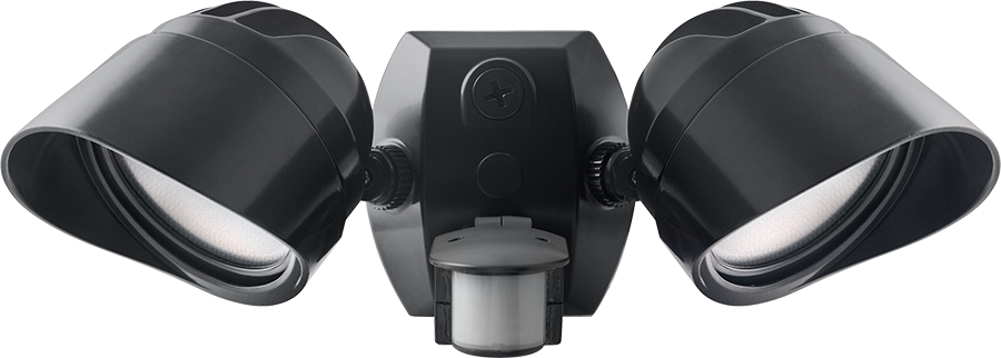 Outdoor sensors, 2502 lumens, Smartbullet 2 X 12W Warm 3K Led 120V with Sms500 Cu4 Hood bronze