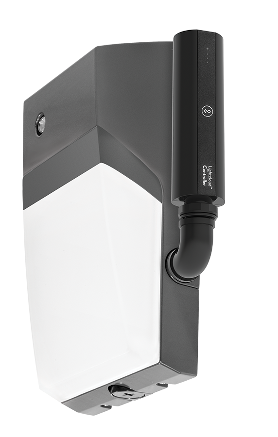 Wall Packs, 3578 Lumens, Tallpack, 40W, 3000K, 0-10V dimmable, 277V photocell, lightcloud controller, bronze