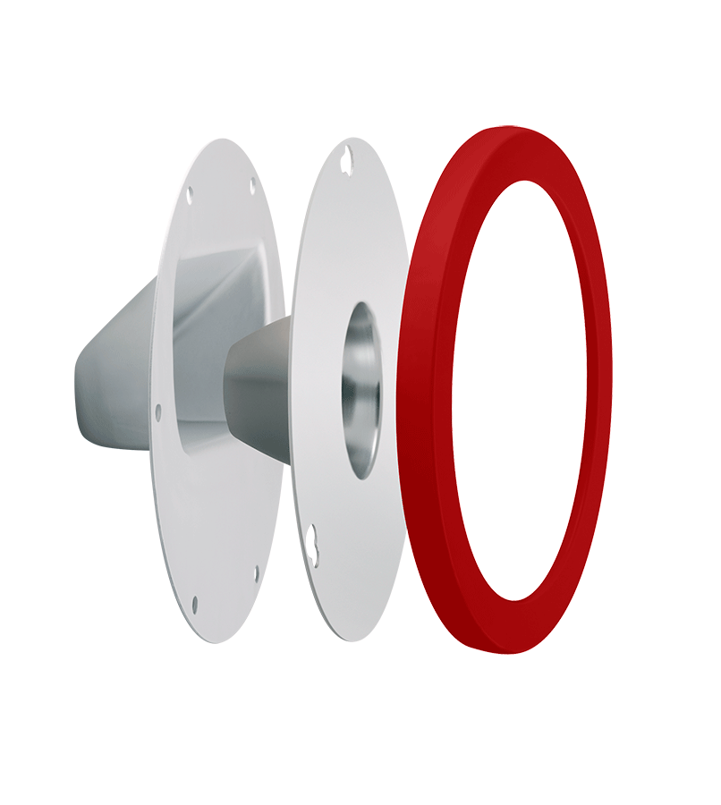 Decorative Clear Lens And Reflector Kit with door frame gnled red