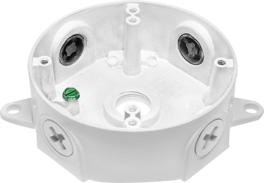 Outdoor accessory, Weatherproof Round Box 1/2 inch white without Cover