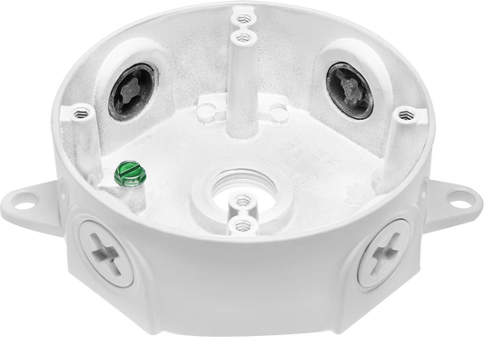 Outdoor accessory, Weatherproof Round Box 1/2 inch white without Cover