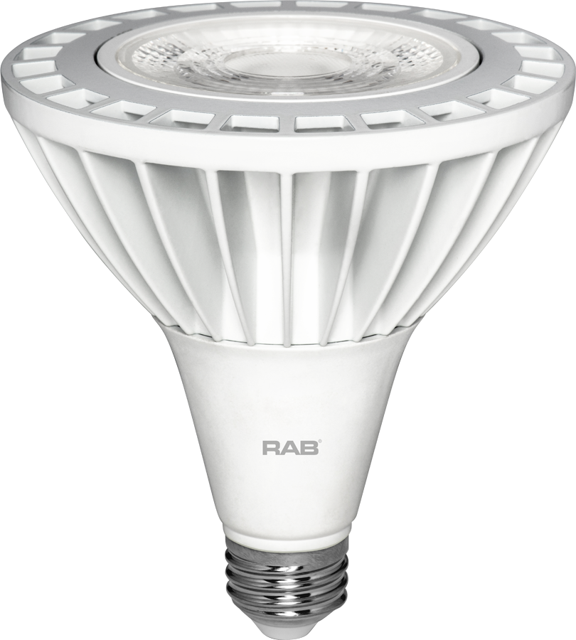 PARs, 2400 lumens, PAR38, 26W, 90CRI 4000K, 25 degree beam spread, non-dimming