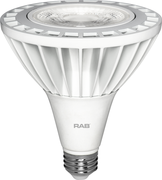 PARs, 2400 lumens, PAR38, 26W, 90CRI 4000K, 25 degree beam spread, non-dimming